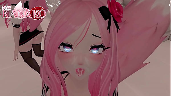 VTUBER CAT GIRL gives you a BJ while you get a view UP HER SKIRT!!!! CUM IN MOUTH FINISH!!!!